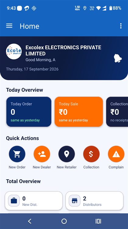 Admin dashboard